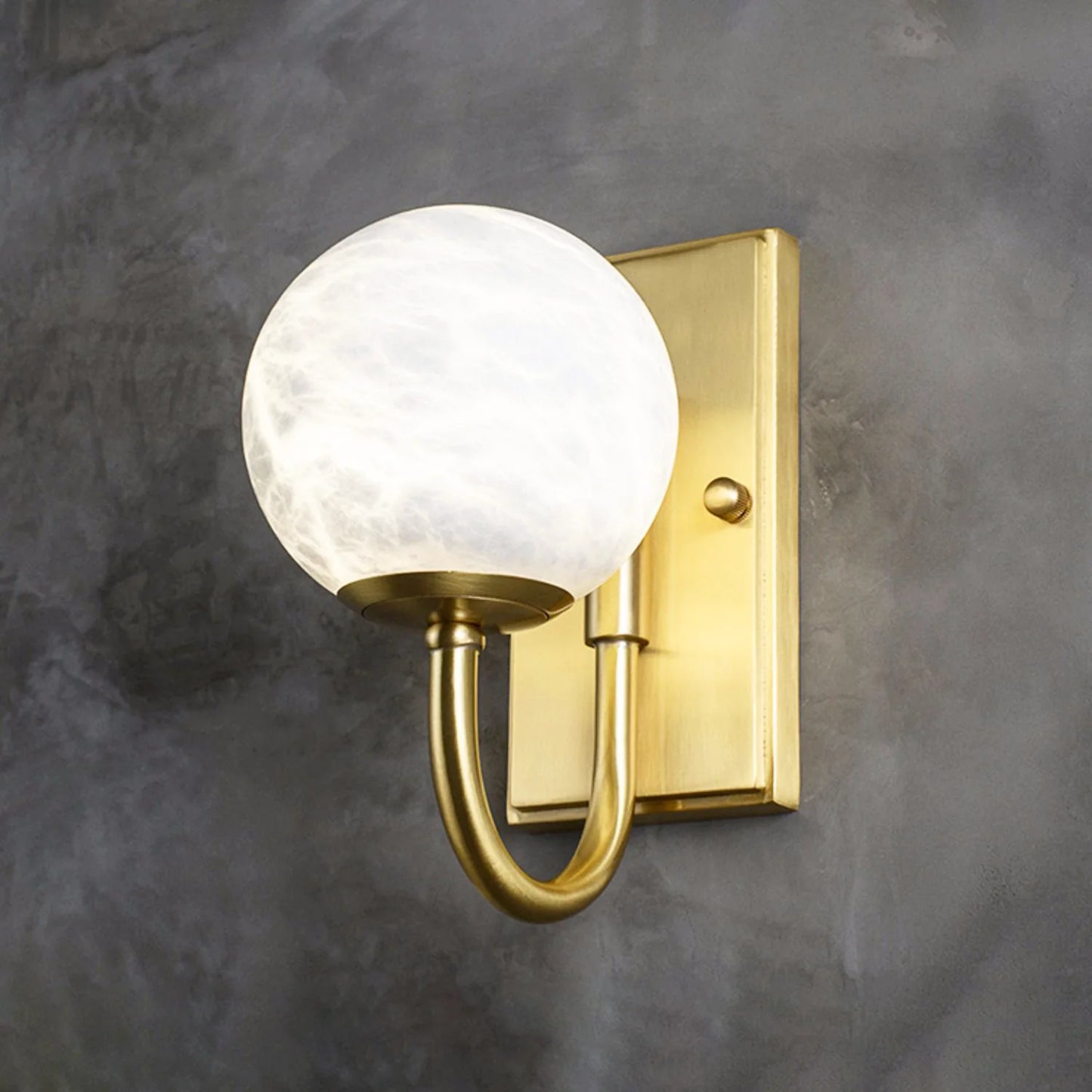 Lámpara de pared moderna y sencilla de alabastro