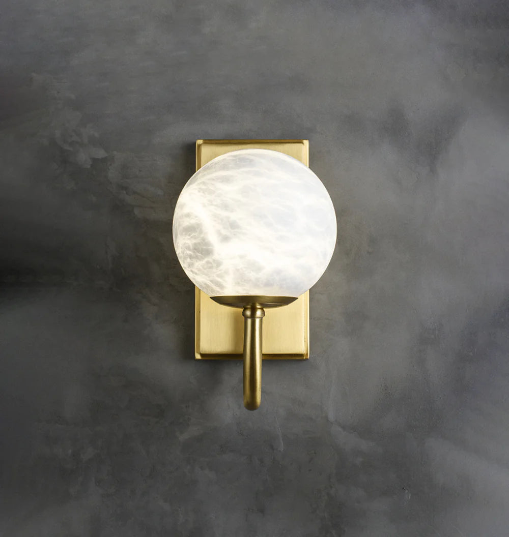 Lámpara de pared moderna y sencilla de alabastro