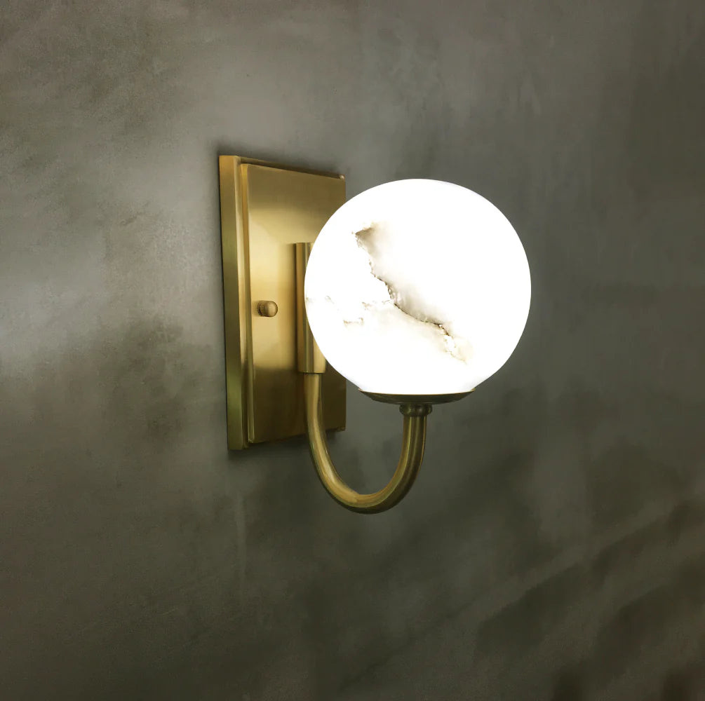Lámpara de pared moderna y sencilla de alabastro