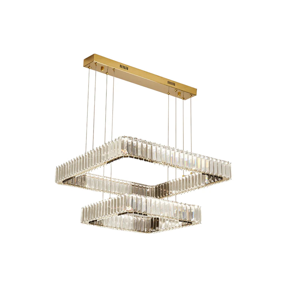 Candelabro moderno cuadrado de cristal