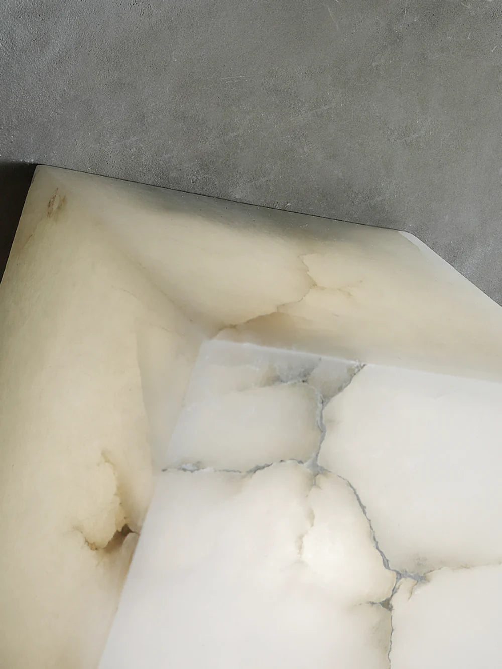 Aplique de pared moderno de alabastro cuadrado