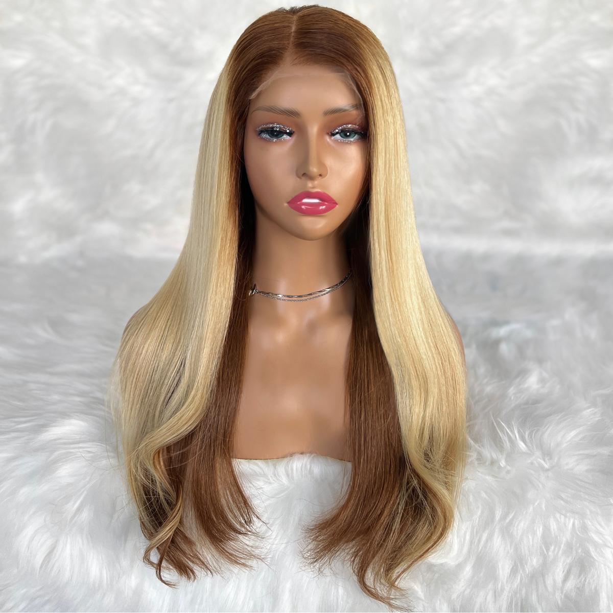 Peluca de cierre Monique Glueless 5x5 HD Lace, cabello humano 100% teñido profesionalmente