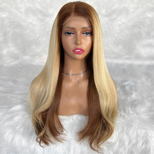 Peluca de cierre Monique Glueless 5x5 HD Lace, cabello humano 100% teñido profesionalmente