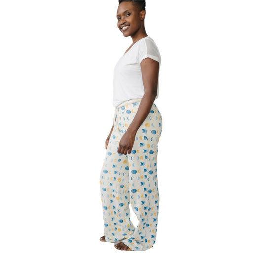 Pantalones de salón de algodón orgánico para adultos - Fases lunares