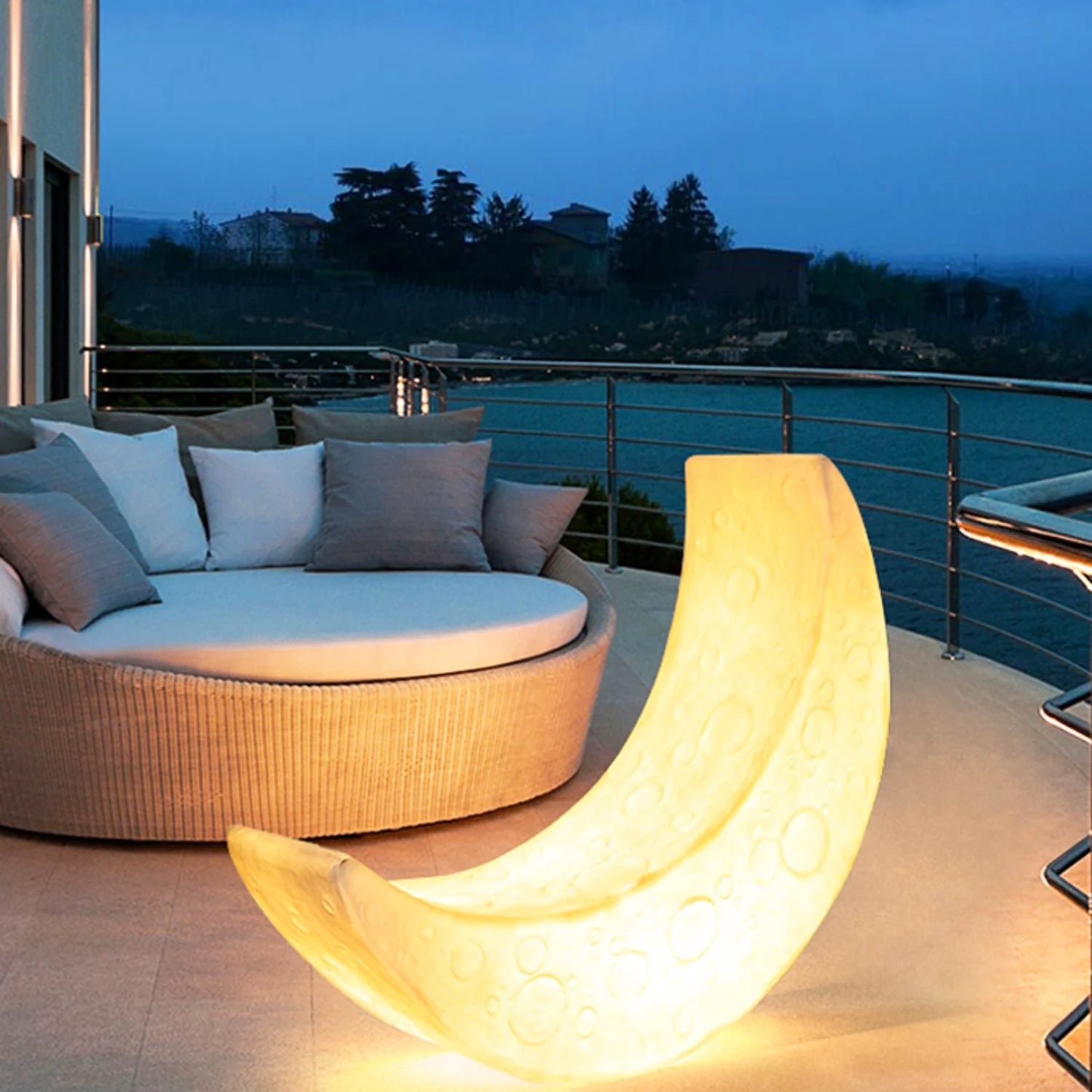 Lámpara de pie Paisaje de luz de luna