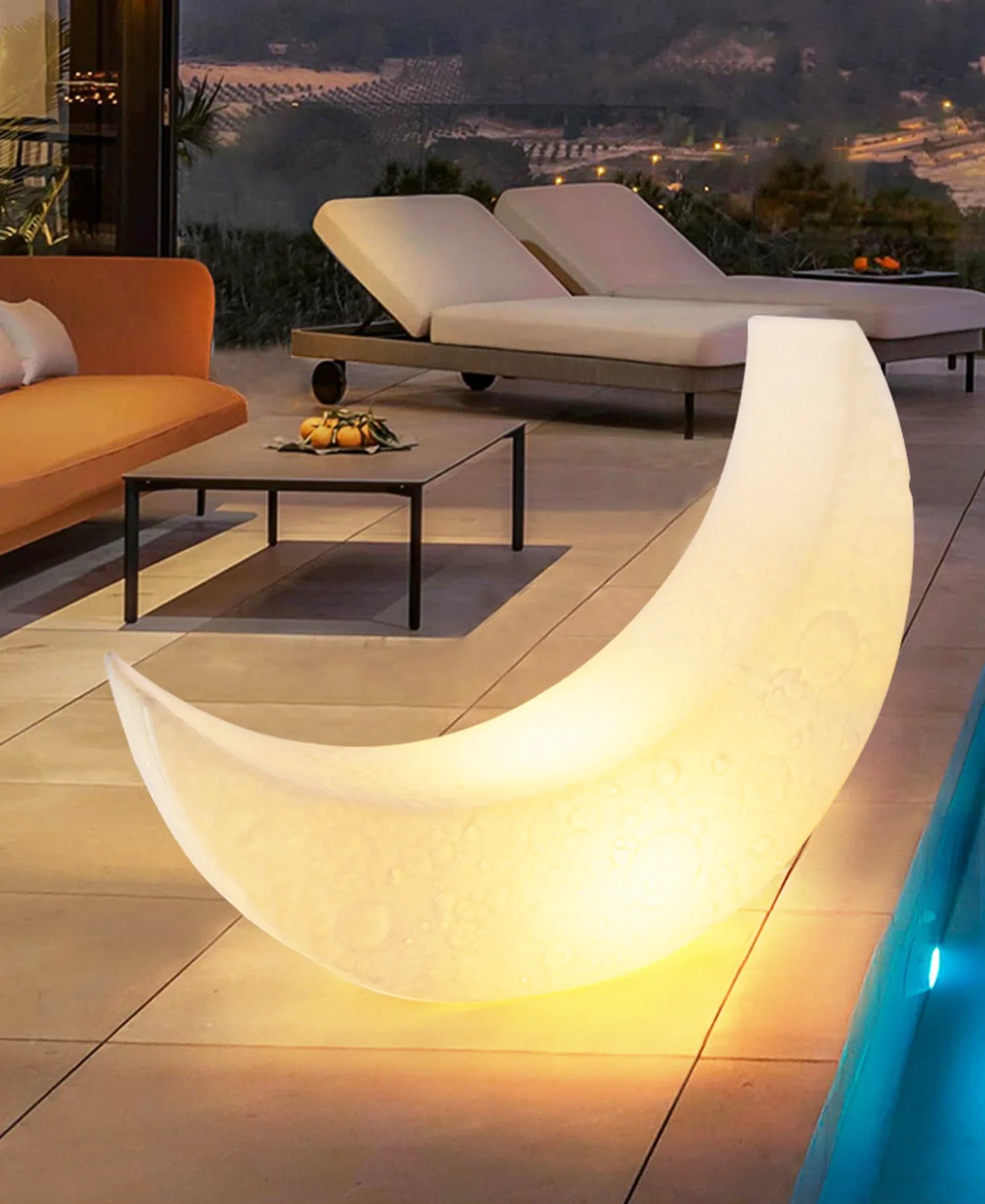 Lámpara de pie Paisaje de luz de luna