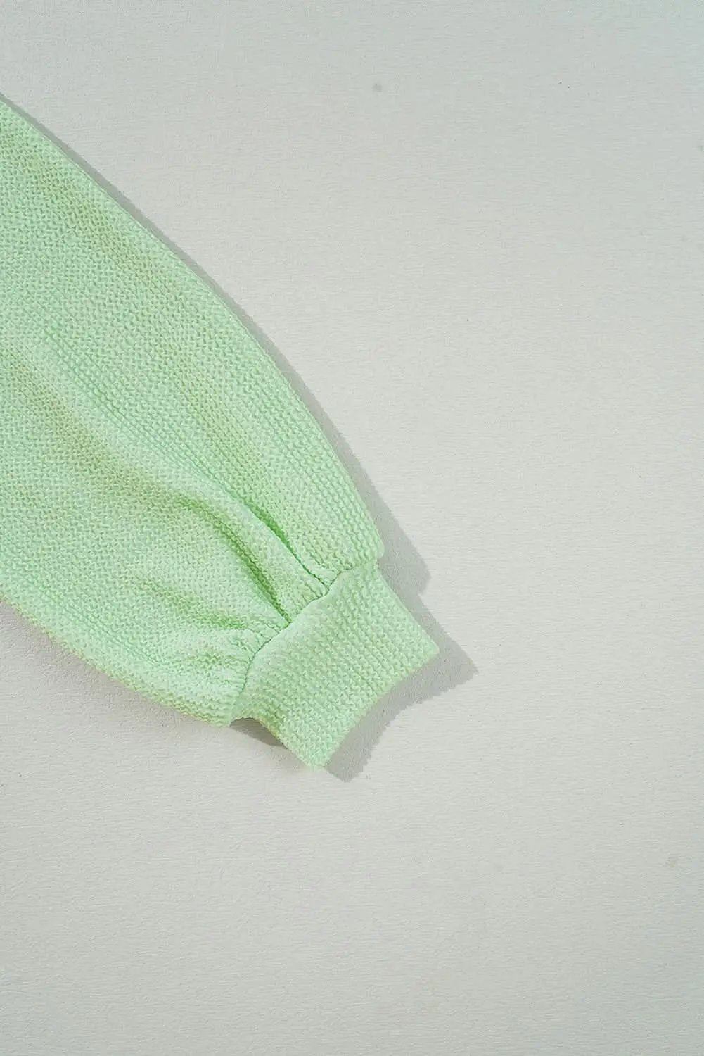 Sweaters Love Salve Green Ribbed Pullover Women's Casual Top: Soft & Cozy