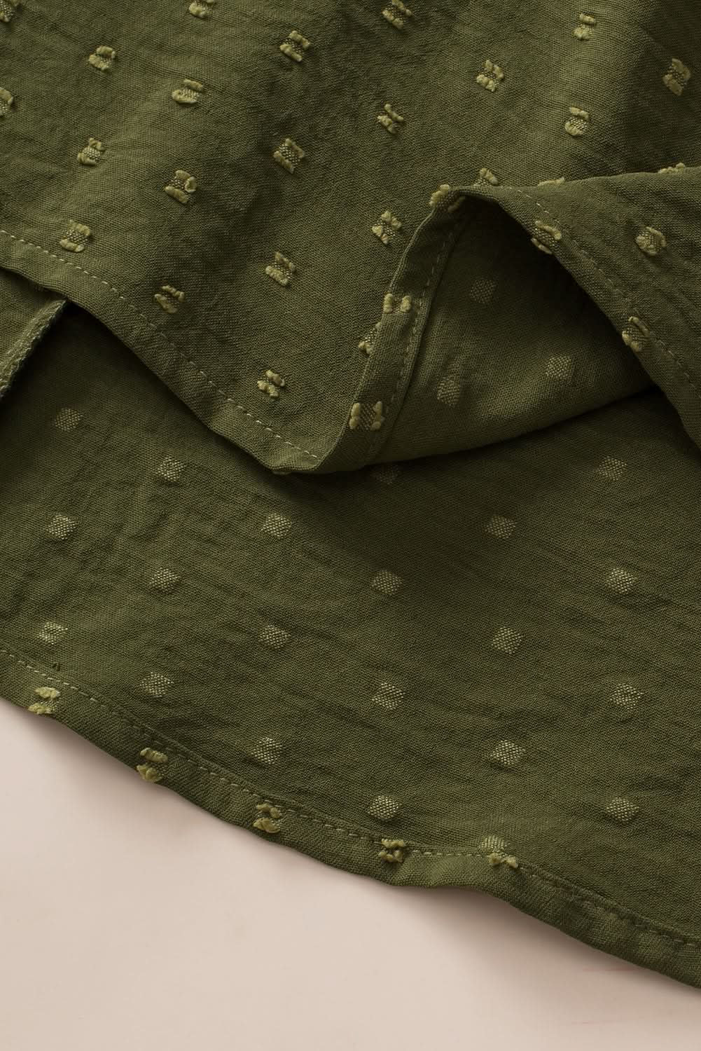 Love Salve Swiss Dot Plus Size Top Moss Green — Summer Essential