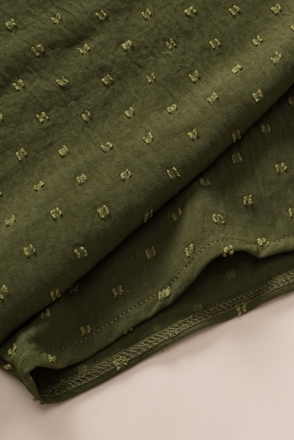 Love Salve Swiss Dot Plus Size Top Moss Green — Summer Essential