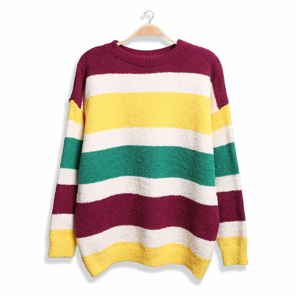 Mardi Gras Color Block Sweater