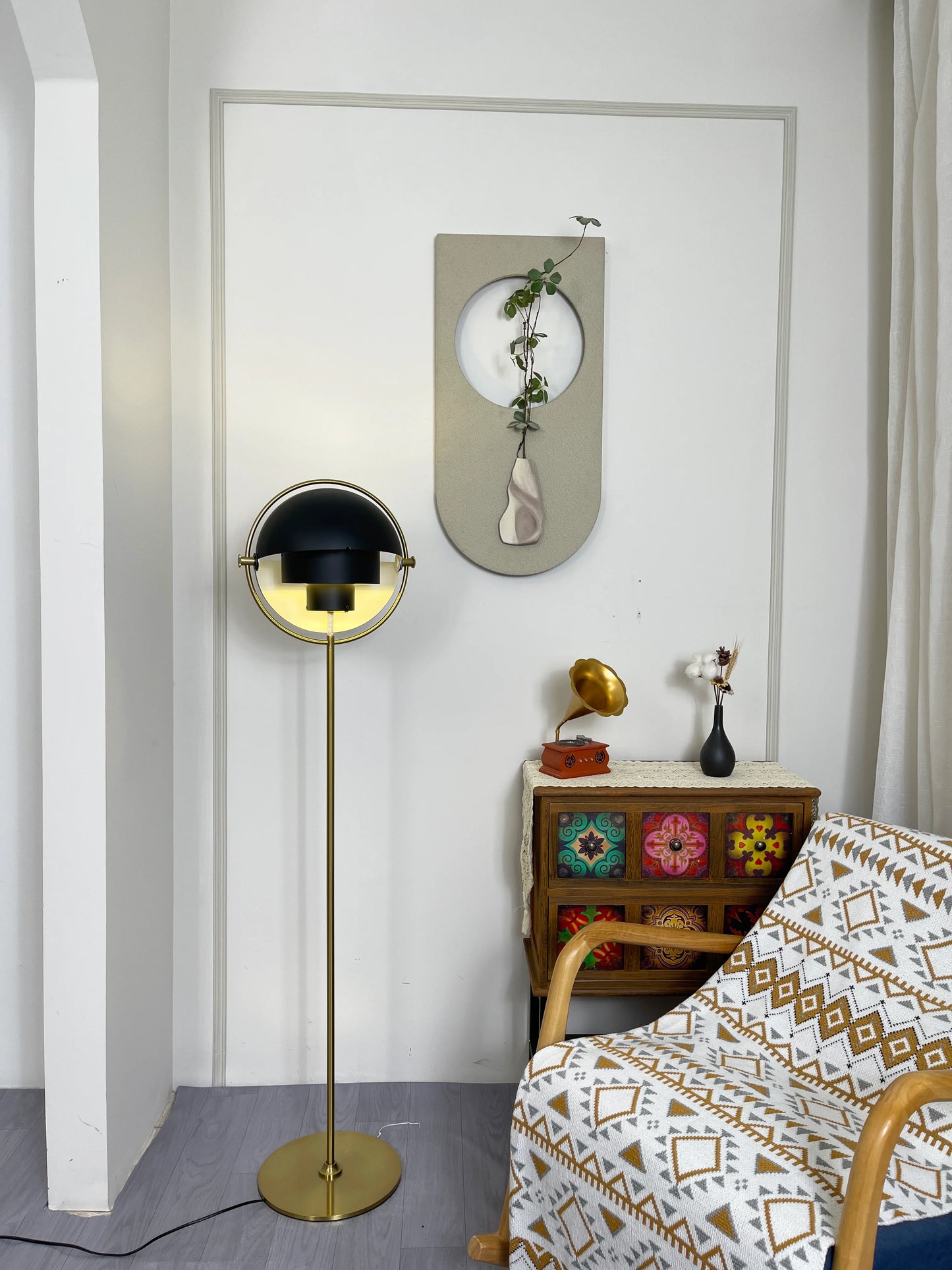 Lámpara de pie giratoria Multi-Lite Ball