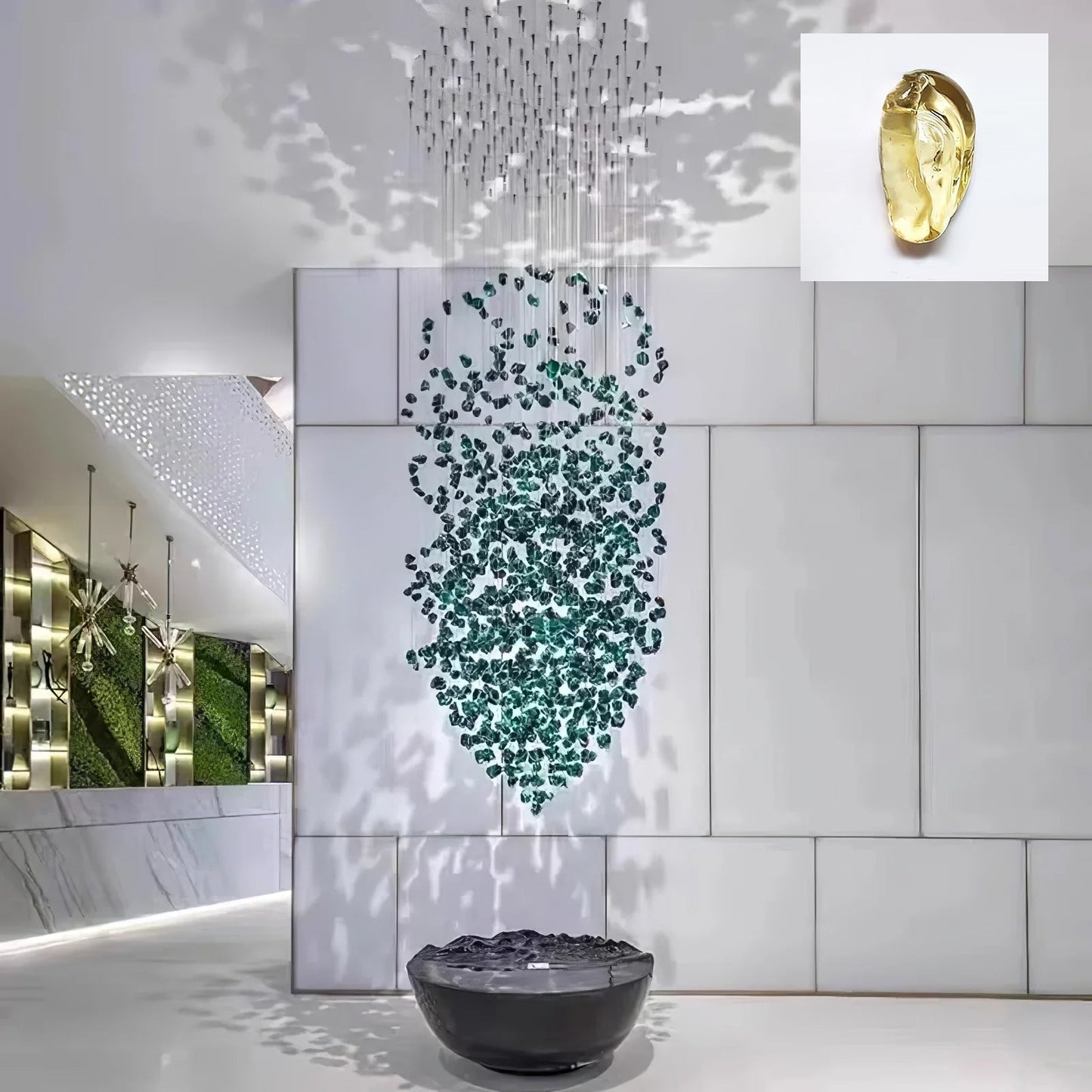 Candelabro de cristal multicolor