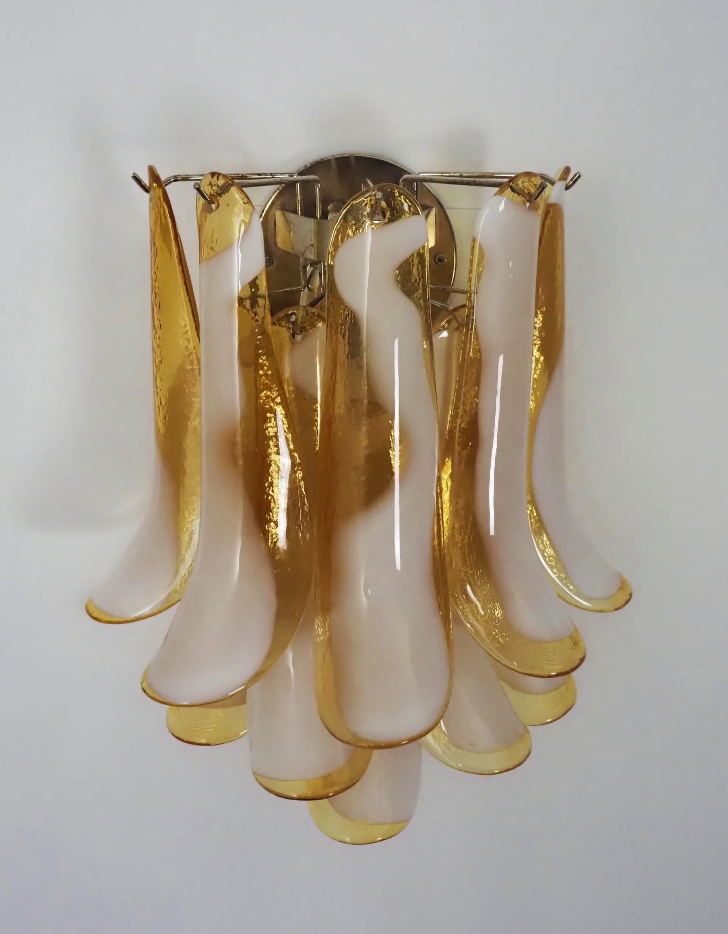 Apliques de pared vintage de Murano color caramelo
