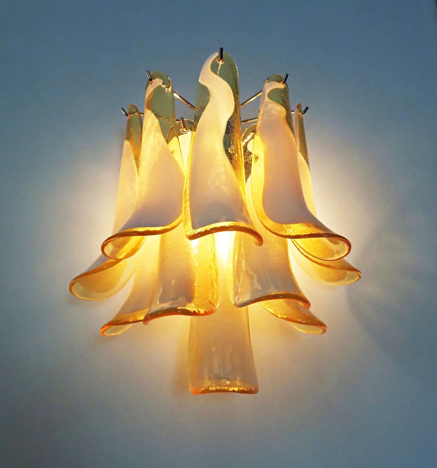 Apliques de pared vintage de Murano color caramelo