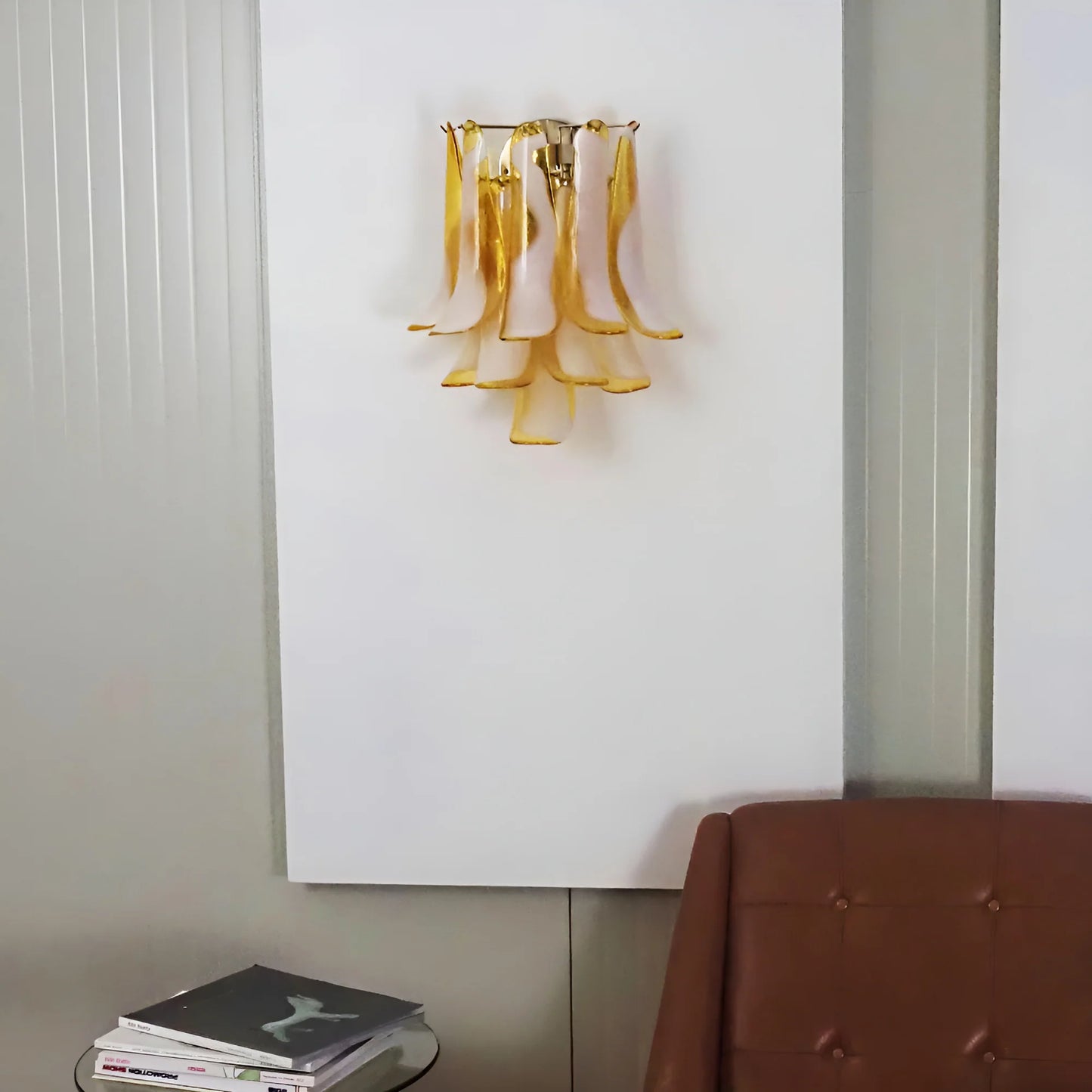 Apliques de pared vintage de Murano color caramelo