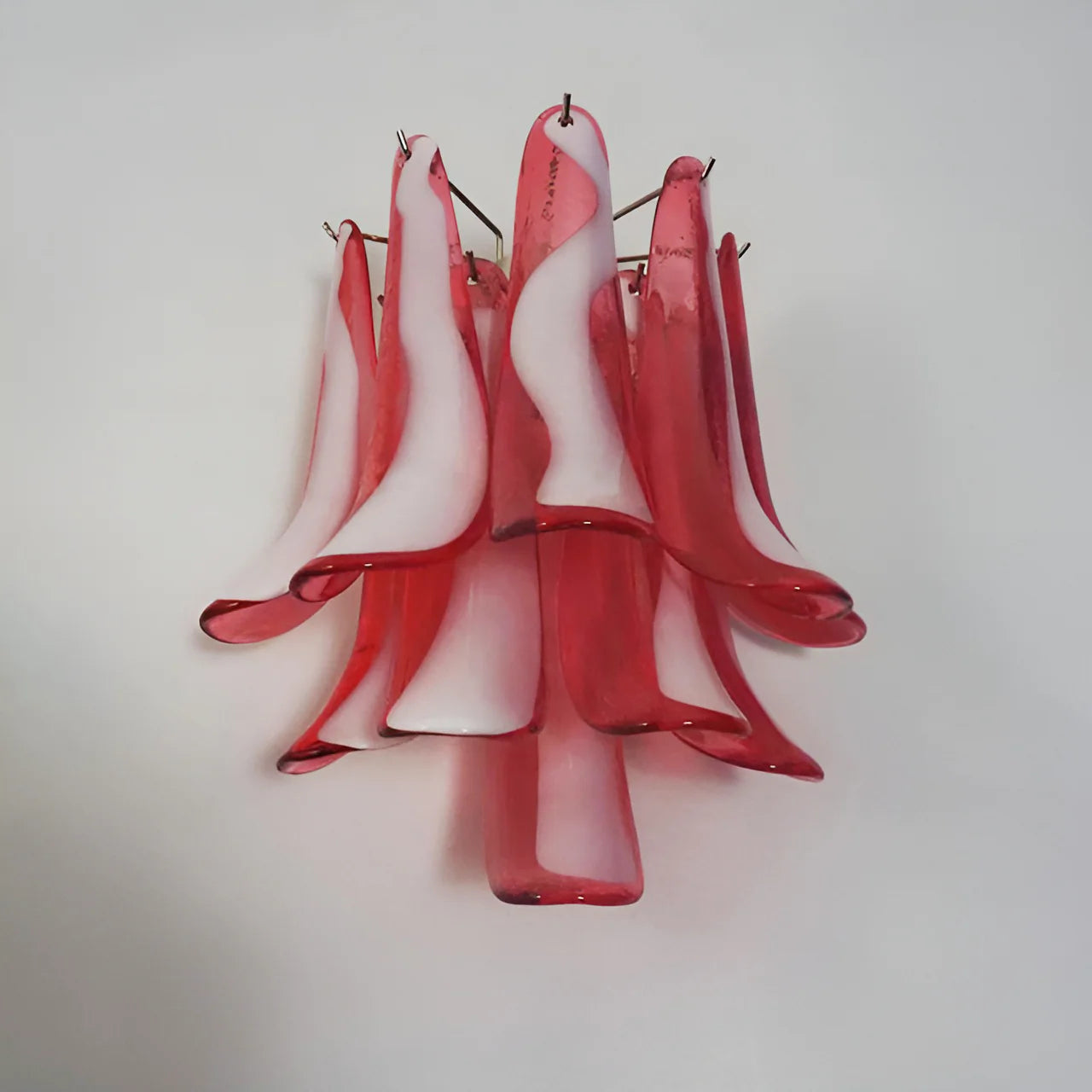 Apliques de pared rojos Murano vintage
