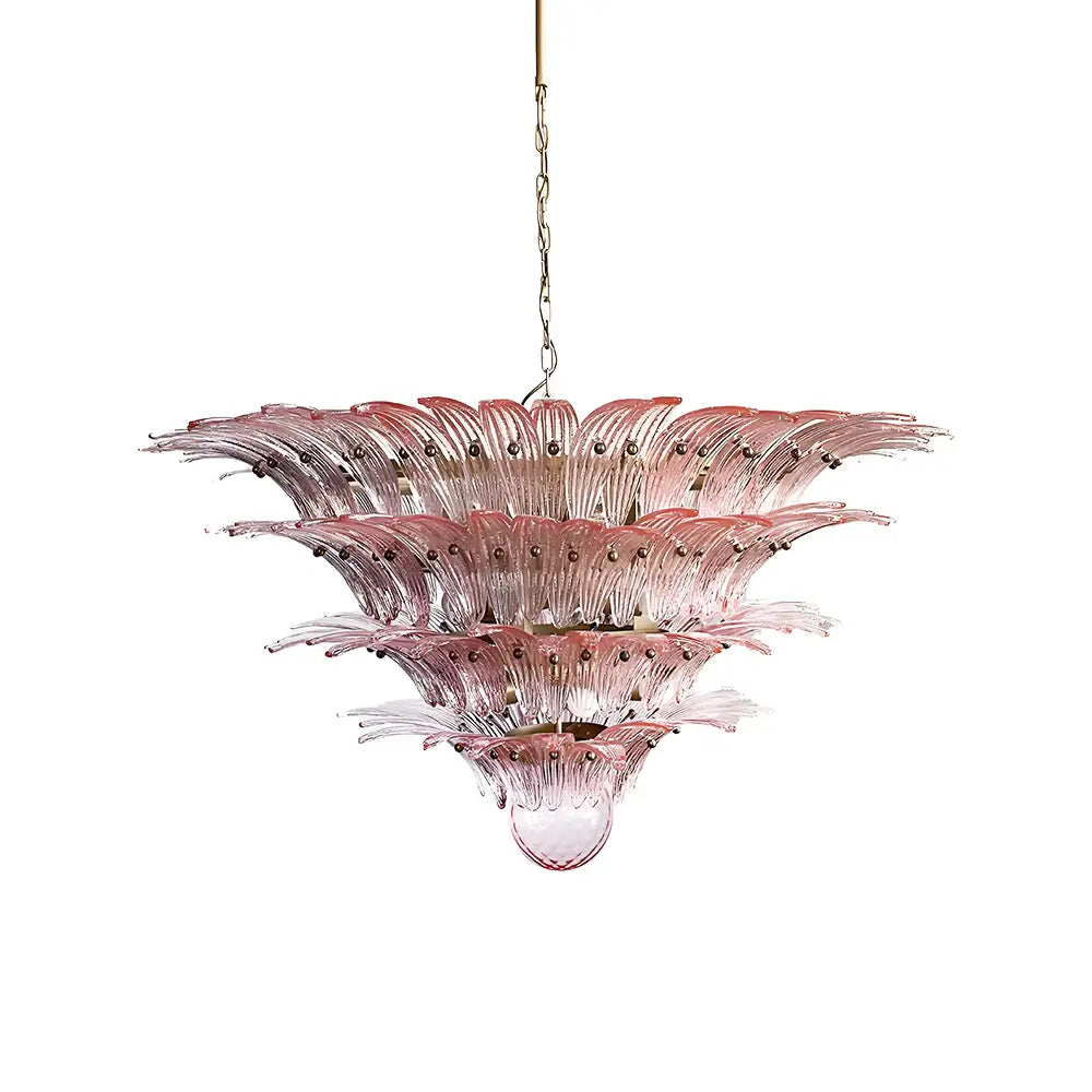 Lámpara de araña Murano Palmette Rosa