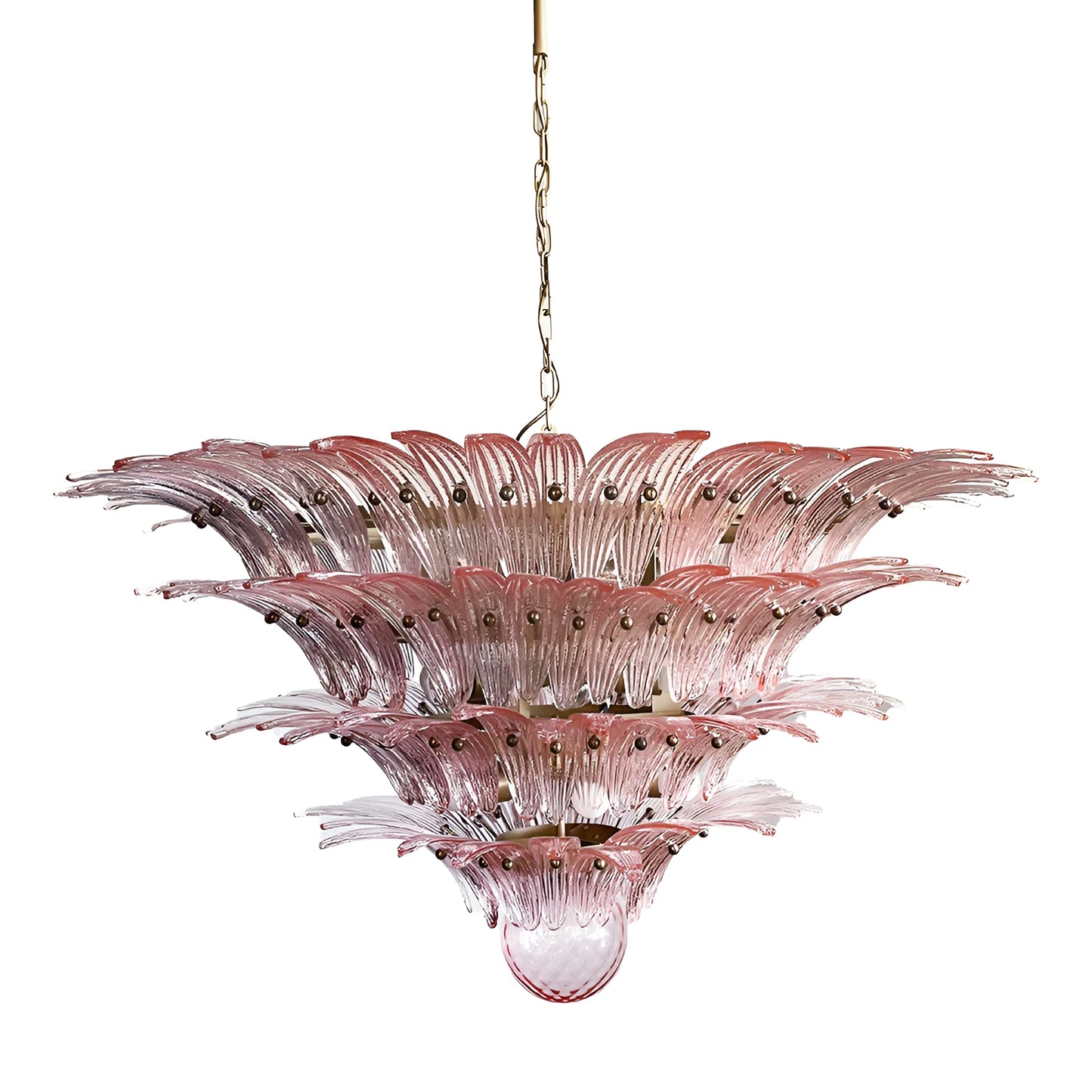 Lámpara de araña Murano Palmette Rosa