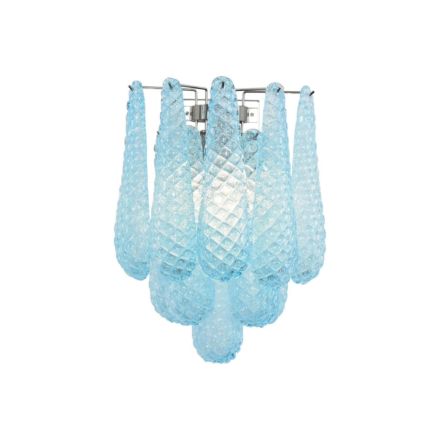 Lámpara de pared azul de cristal Pétalos de Murano