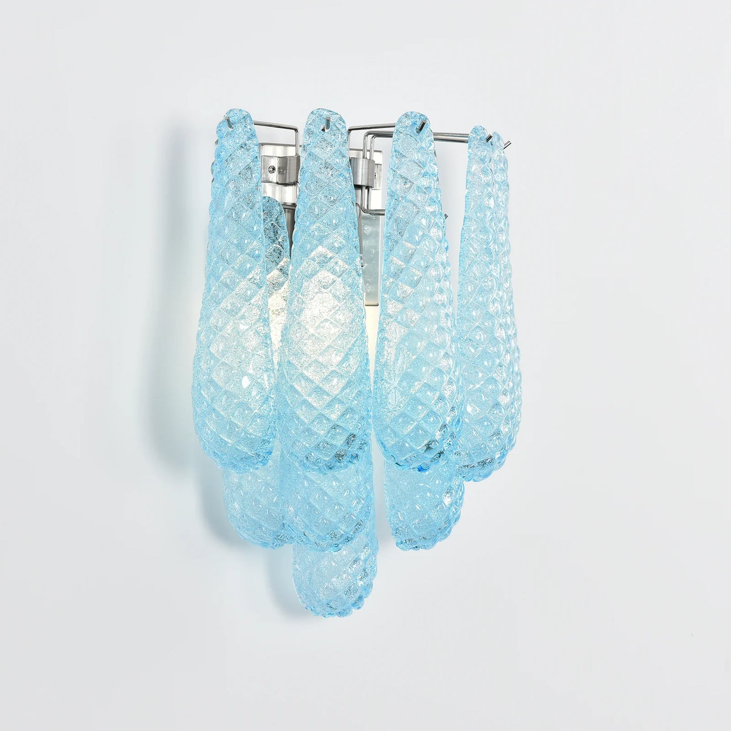 Lámpara de pared azul de cristal Pétalos de Murano