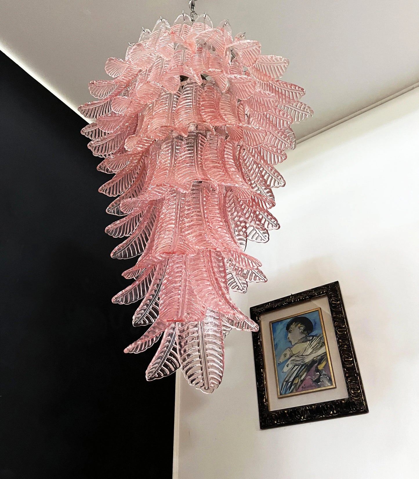 Araña en espiral Murano Pink Felch