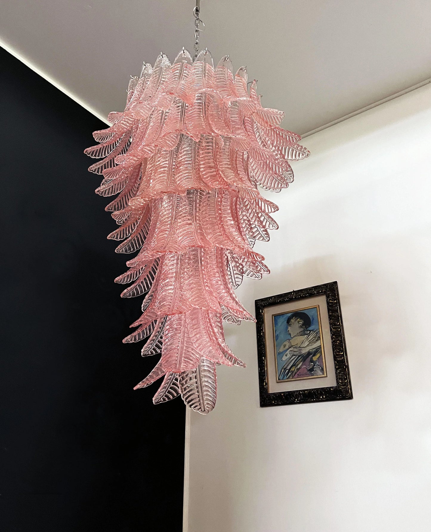 Araña en espiral Murano Pink Felch