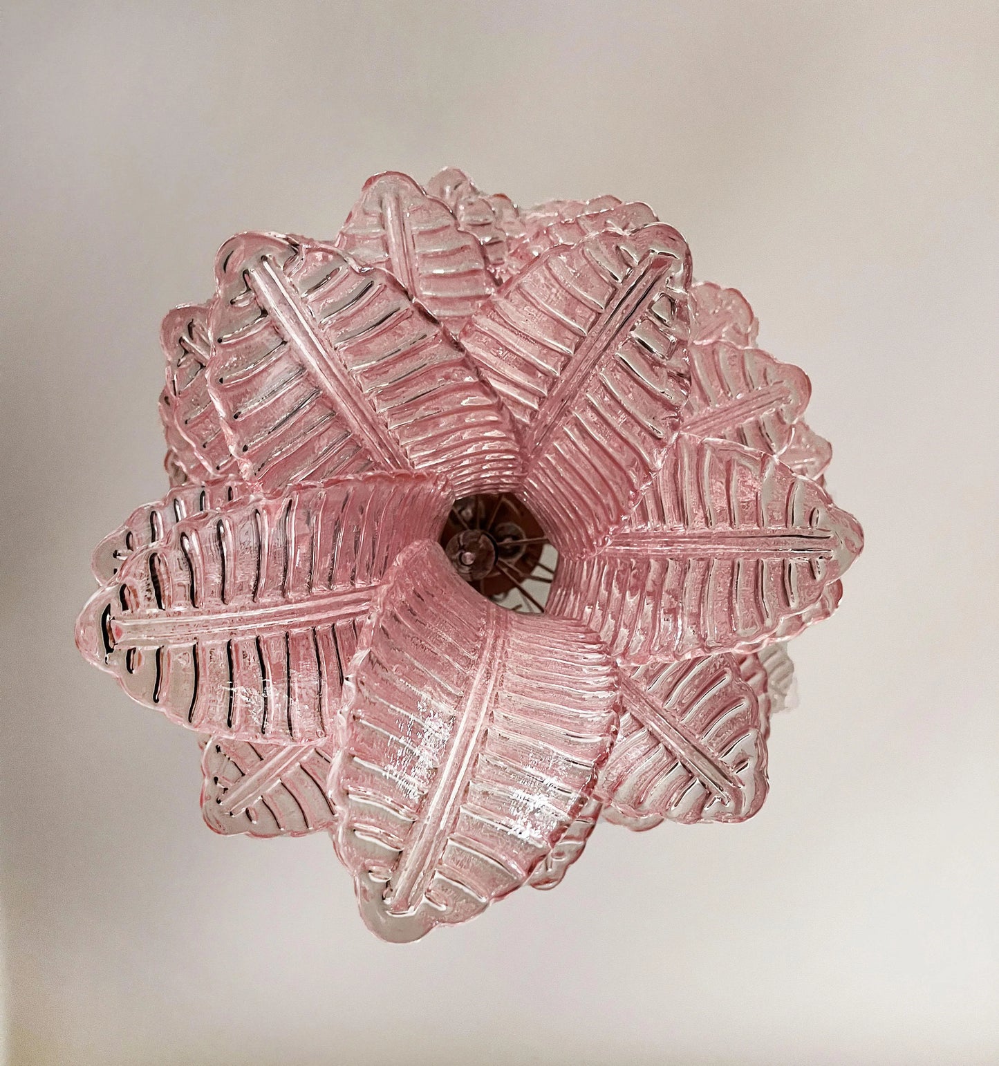 Araña en espiral Murano Pink Felch