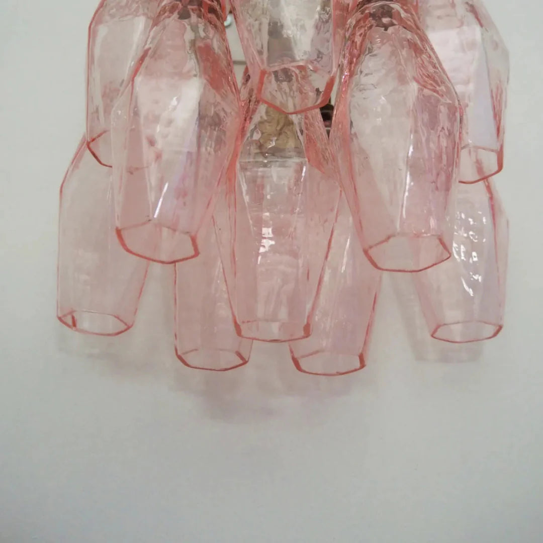 Apliques de pared Murano Poliedri de cristal rosa