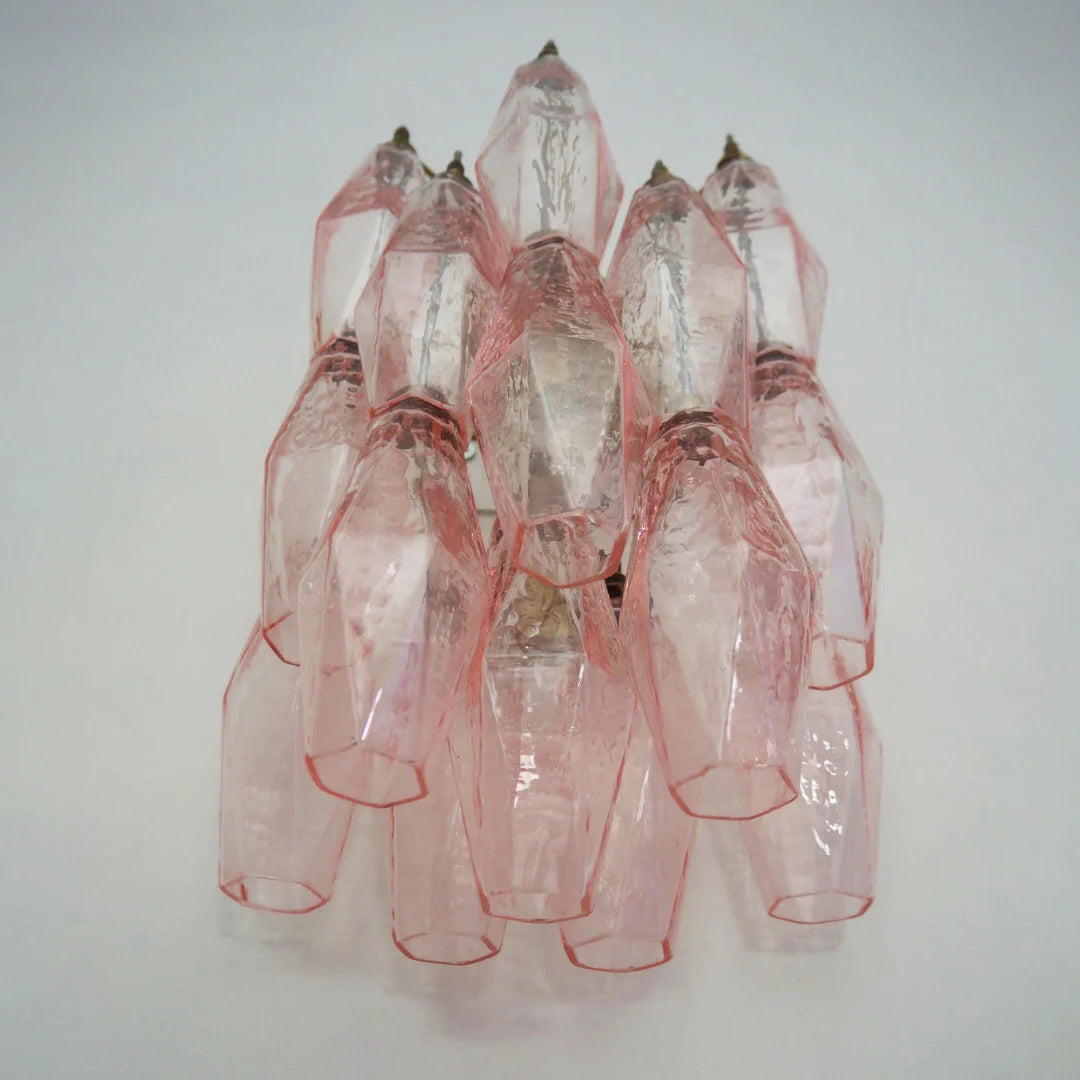 Apliques de pared Murano Poliedri de cristal rosa