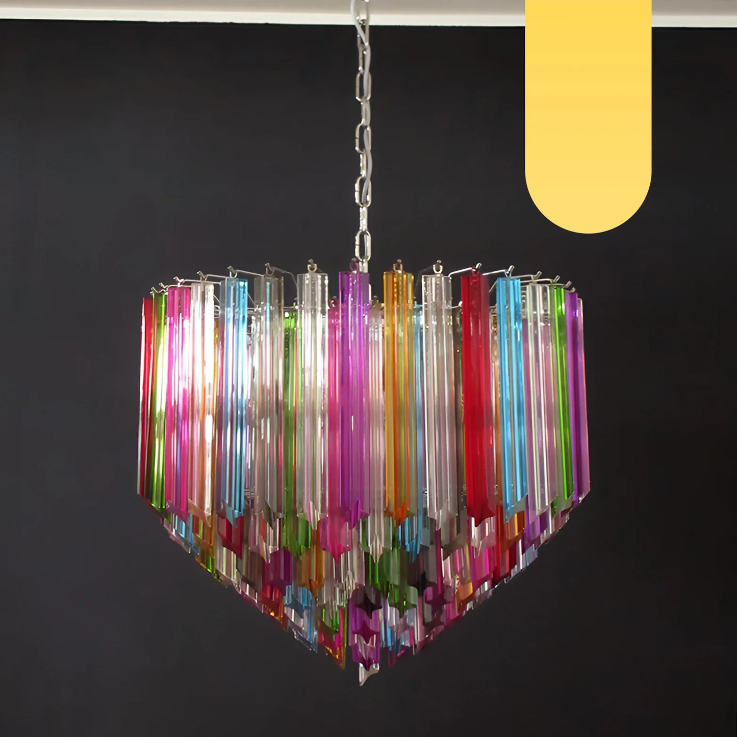 Candelabro multicolor Murano Prisms