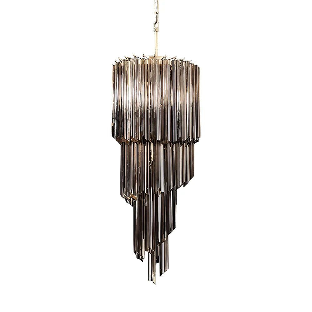 Araña Murano Espiral Prismas Ahumados