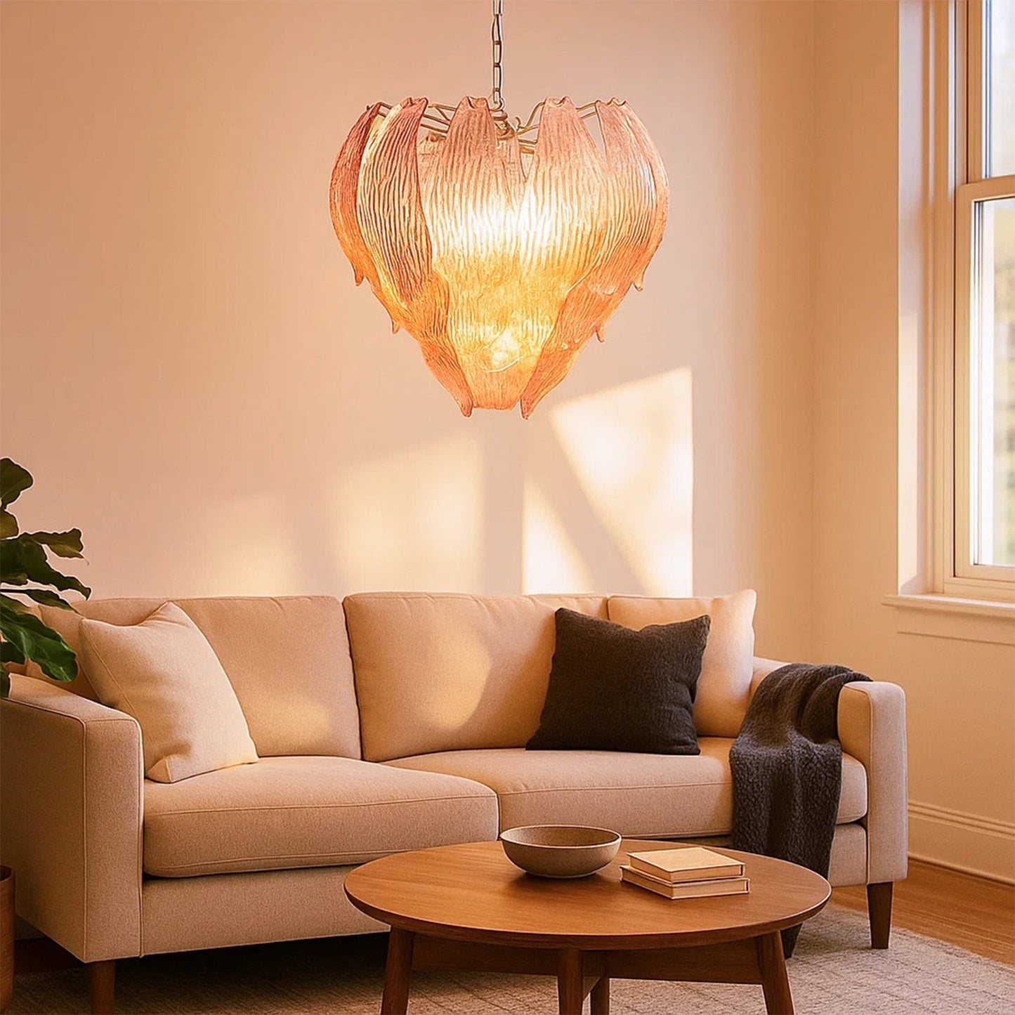 Candelabro de cristal brote de flor Murano