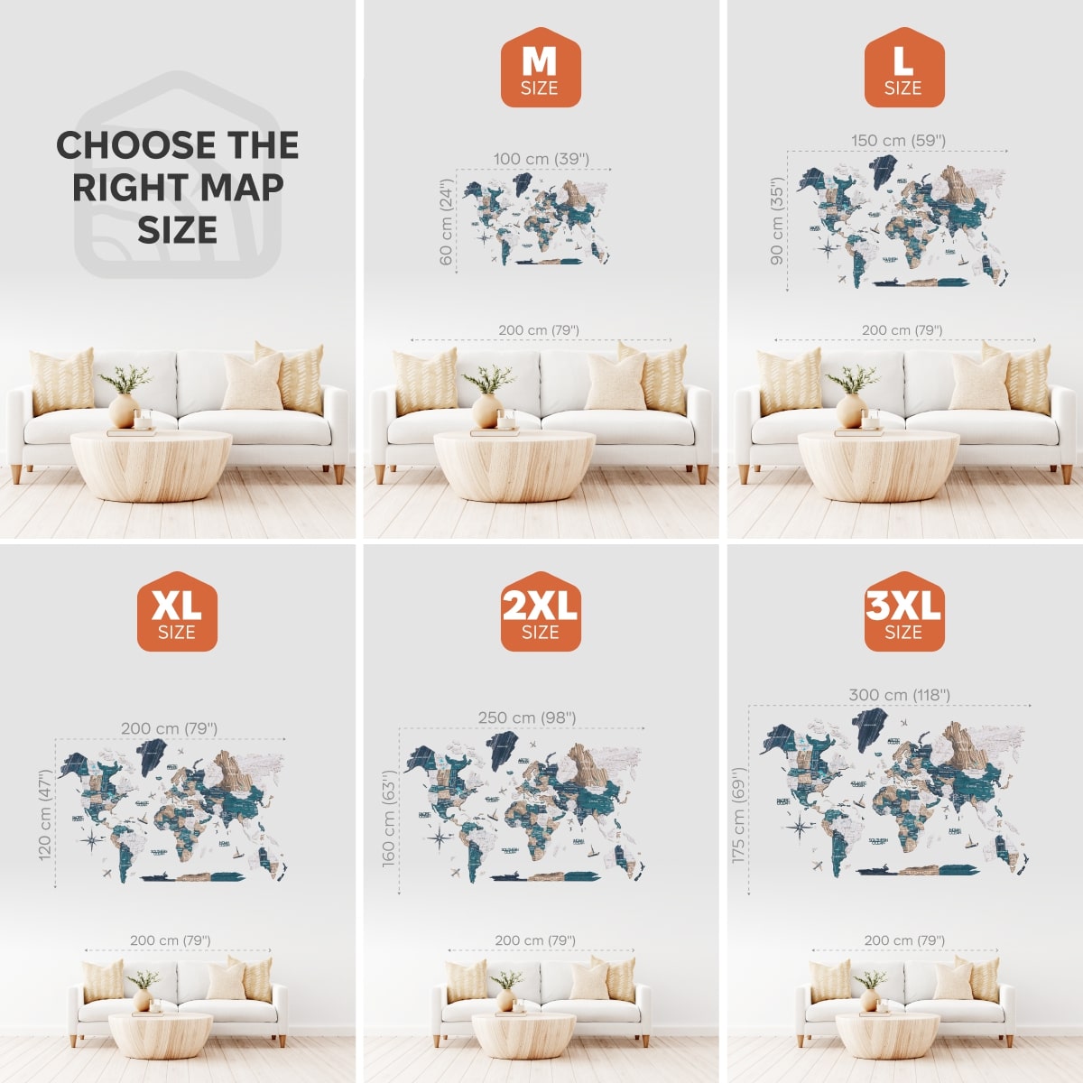 3D Wooden World Map Mystery