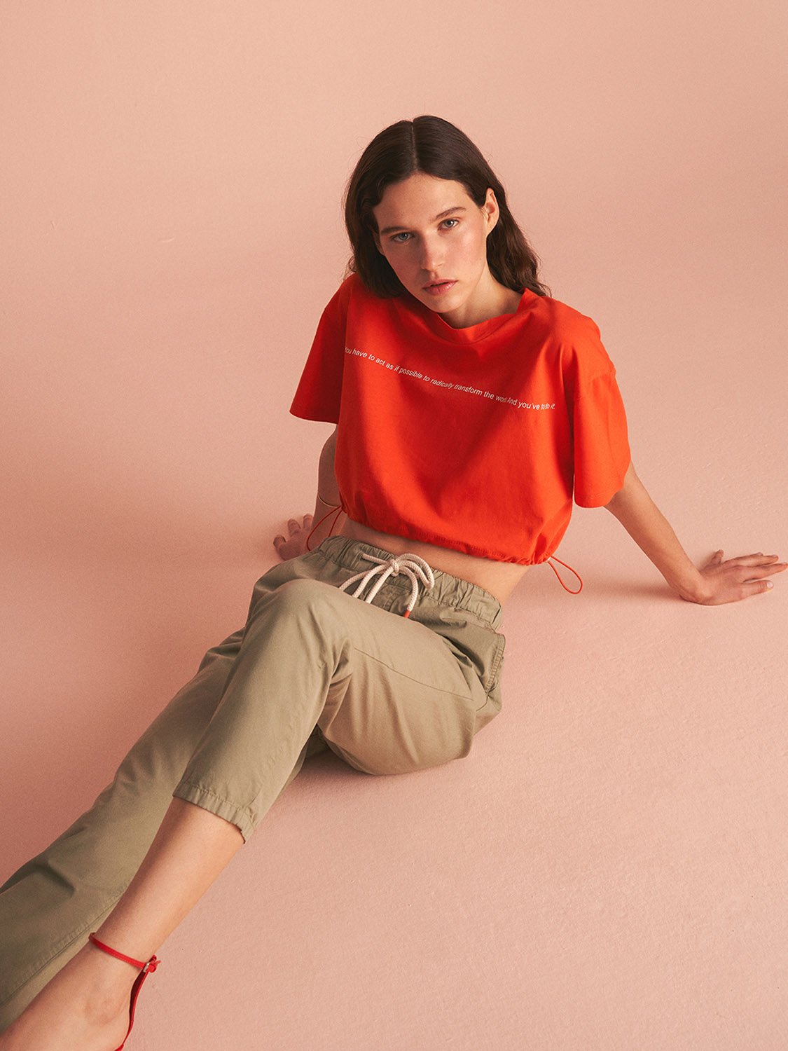 Pantalones de chándal ajustados con cordones