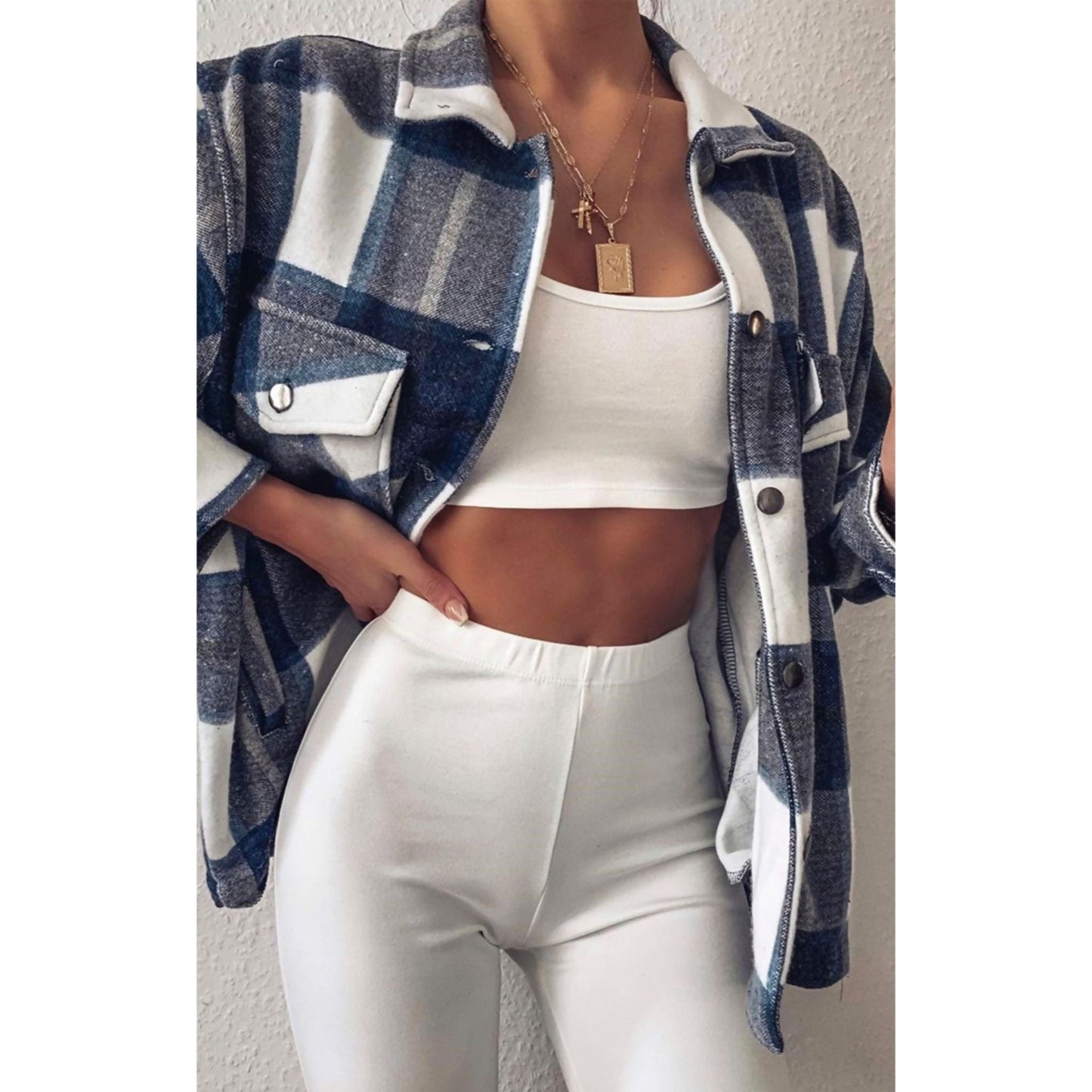 Pantalones de chándal de cuadros para mujer - Pantalones de chándal con estampado de cuadros