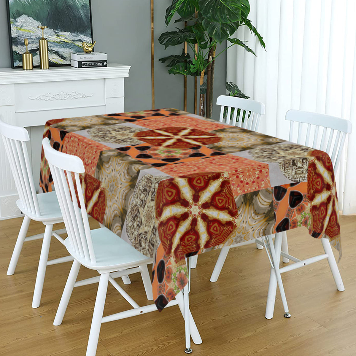 Heritage Revival Quilt Design Rectangle Table Cloth - 54" x 72"