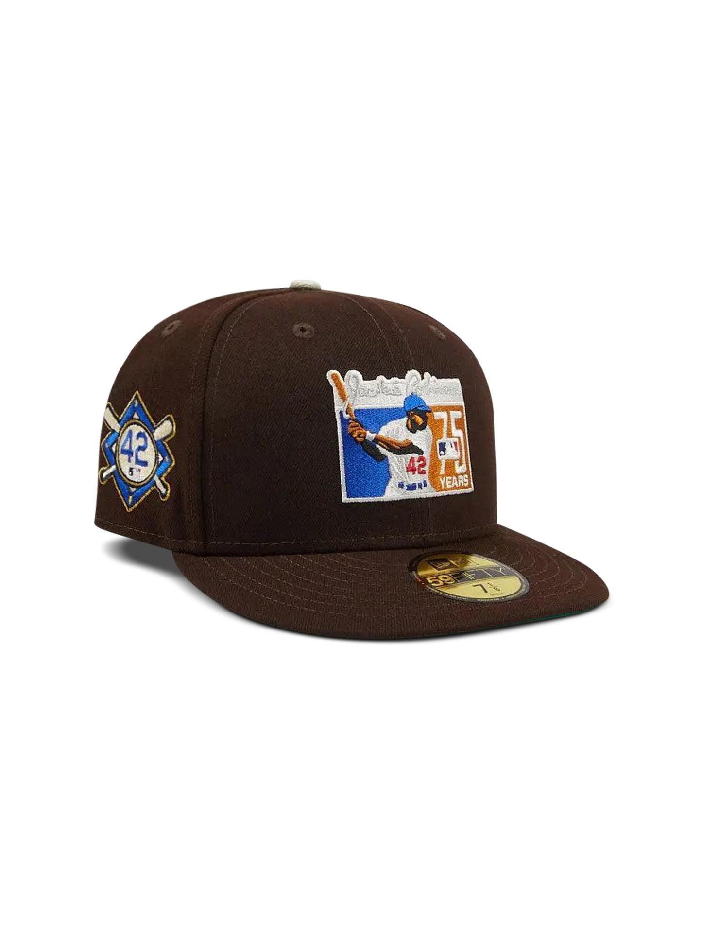 Gorra New Era 5950 LA Dodgers Jackie Robinson 75 Años - Marrón