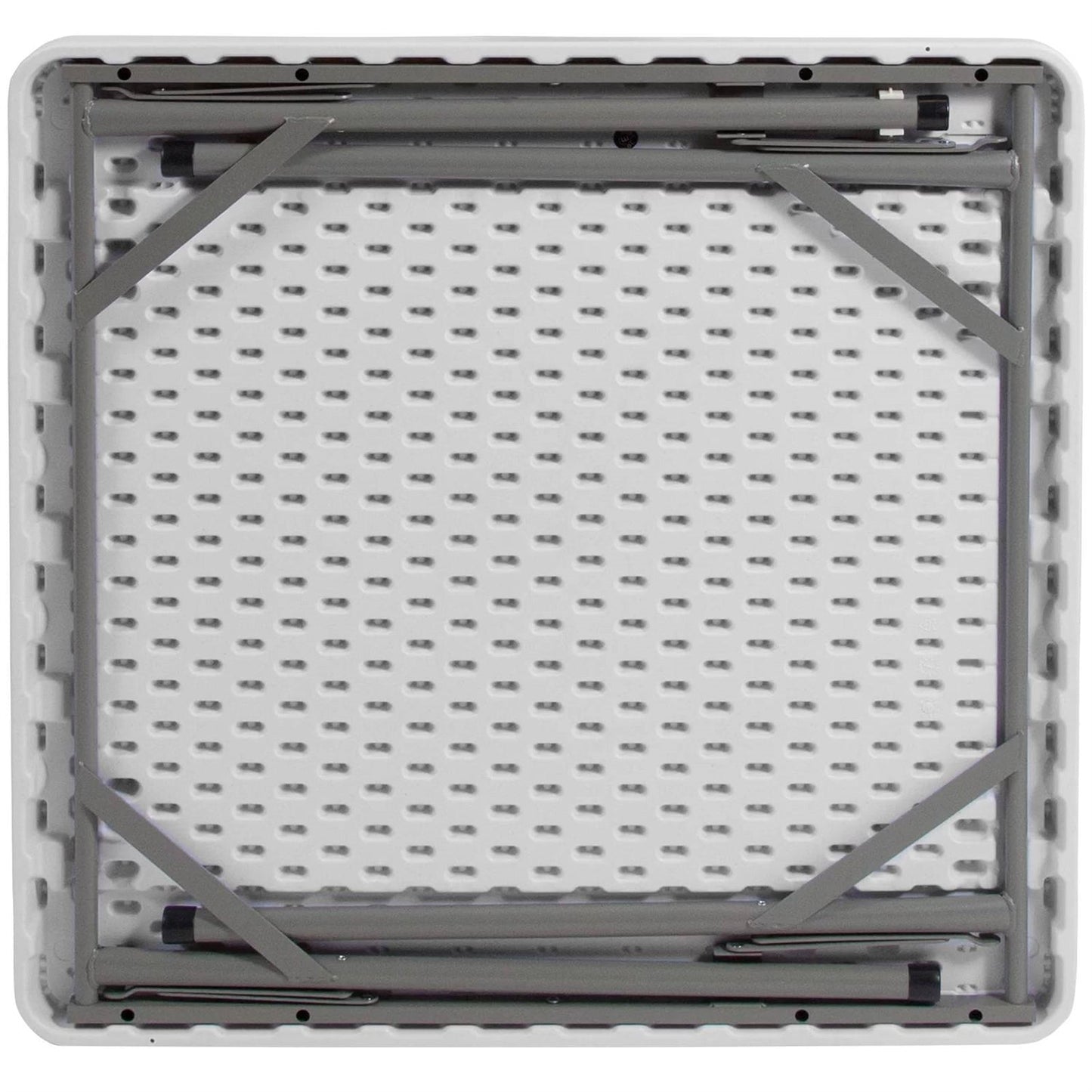 Mesa de póquer cuadrada plegable para juegos de 4 jugadores con tapete de fieltro verde y portavasos