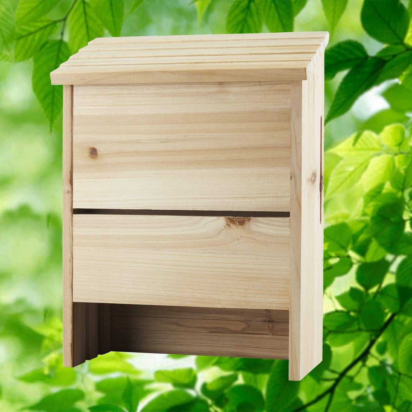 Casa de Murciélagos de Madera de Cedro Sólido para Exteriores - Capacidad para hasta 75 Murciélagos