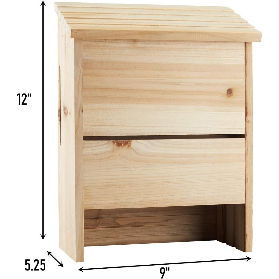 Casa de Murciélagos de Madera de Cedro Sólido para Exteriores - Capacidad para hasta 75 Murciélagos