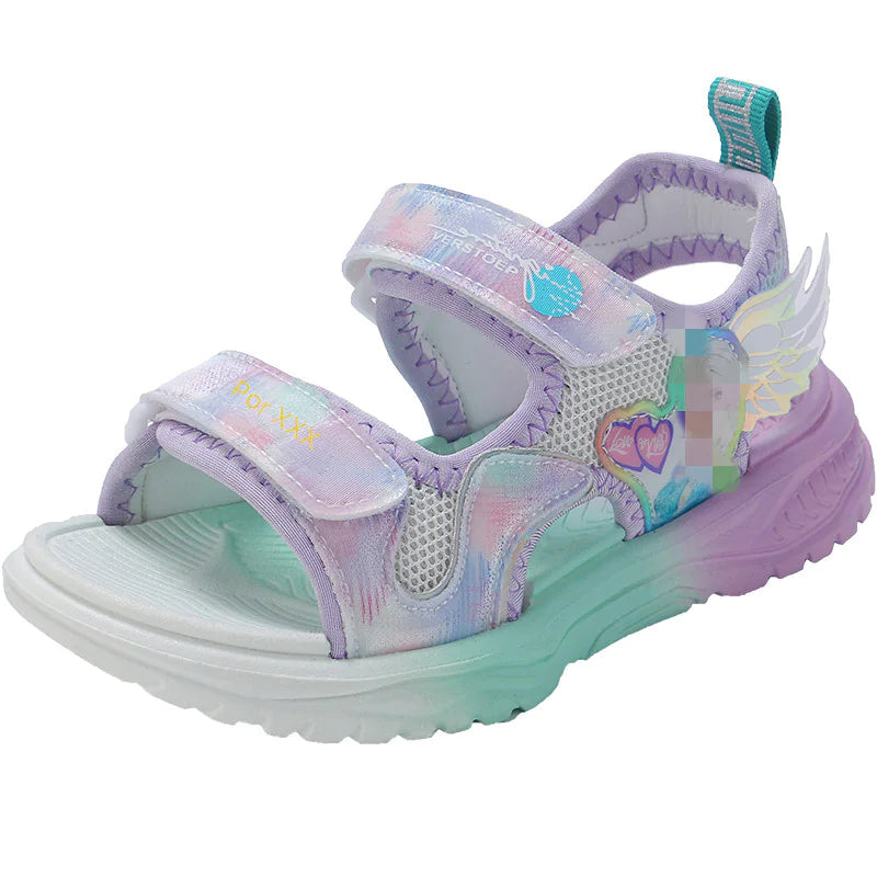 Summer New Girls' Sandals with Cartoon Wings