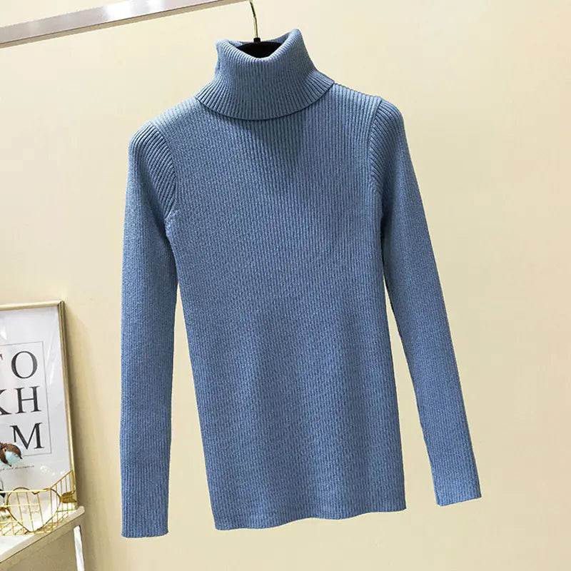 Women's Fitted Turtleneck Sweater for Fall/Winter