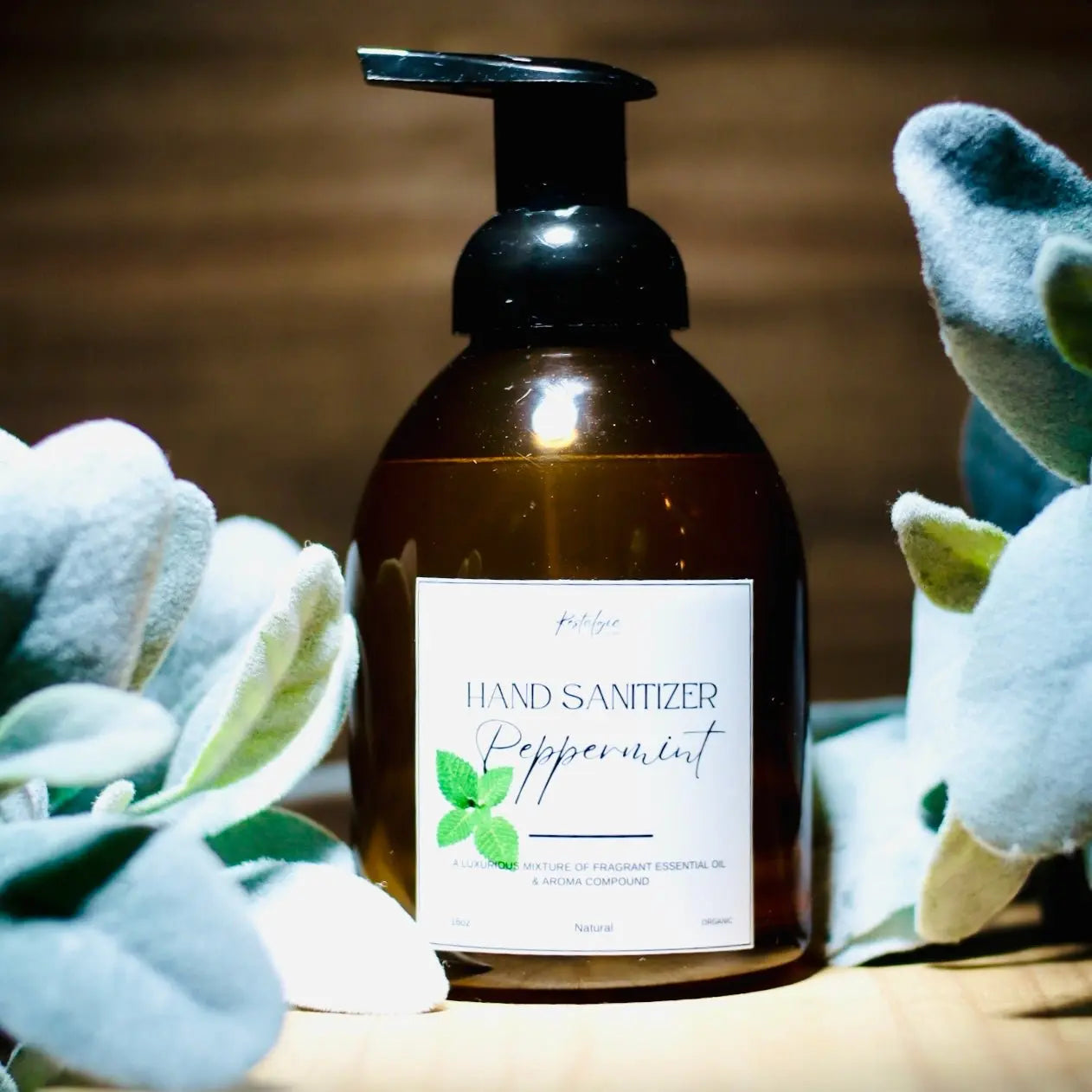 Desinfectante de manos espumoso orgánico natural – 16 oz (Naranja, Menta, Bergamota)