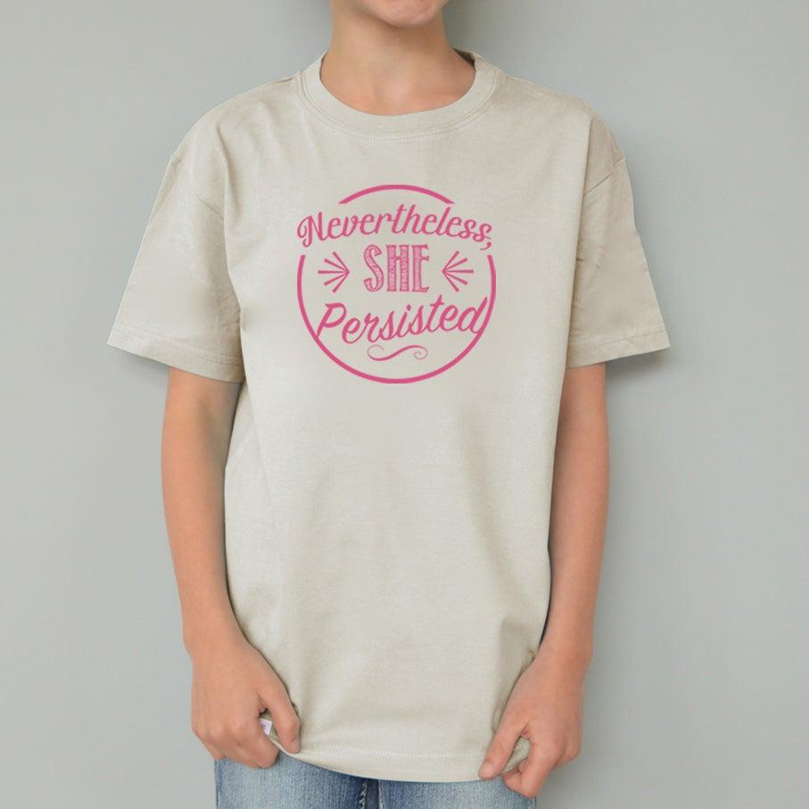 "Nevertheless, She Persisted" T-Shirt for Kids