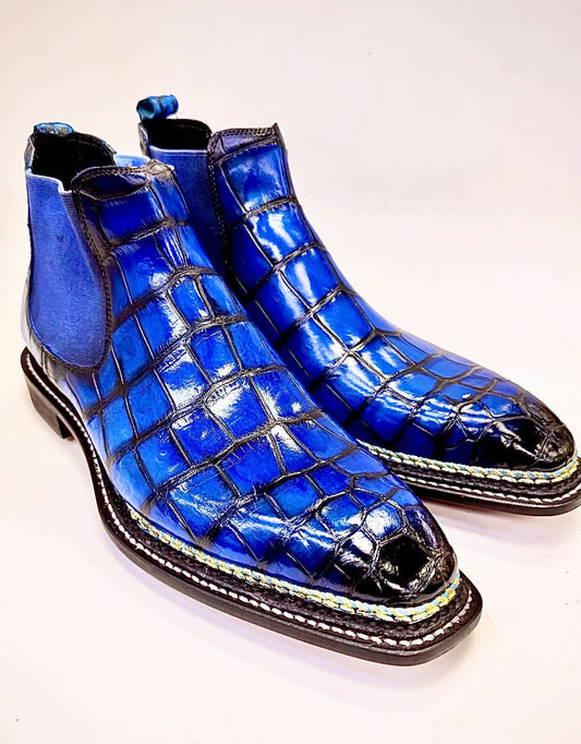 Maurice New York Custom Alligator Boot - Blue