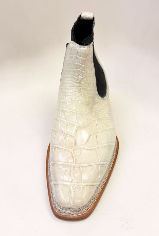 Maurice New York Custom Alligator Boot - White