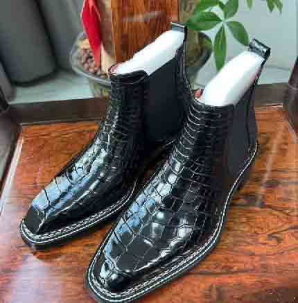 Maurice New York Custom Made Alligator Boot - Black
