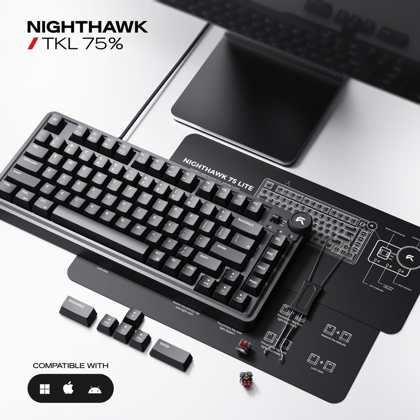 Nighthawk 75 Lite | TKL Wired Gaming Keyboard