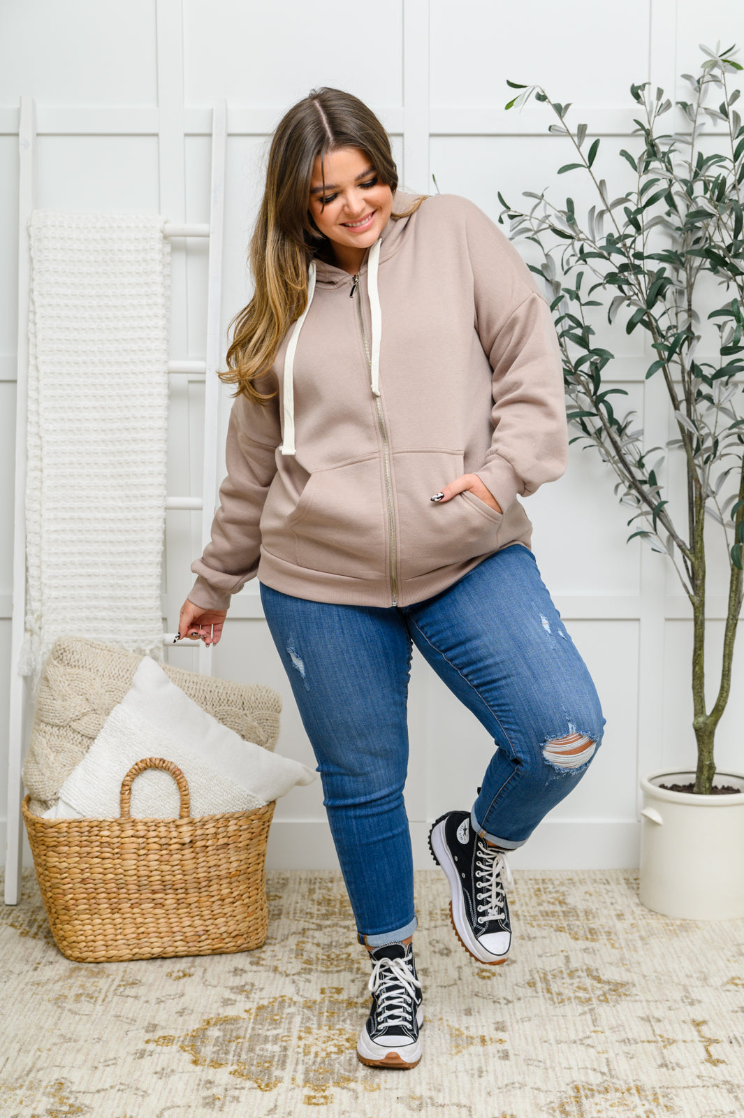 Jeggings «Boyfriend» rotos de talle medio Nikki
