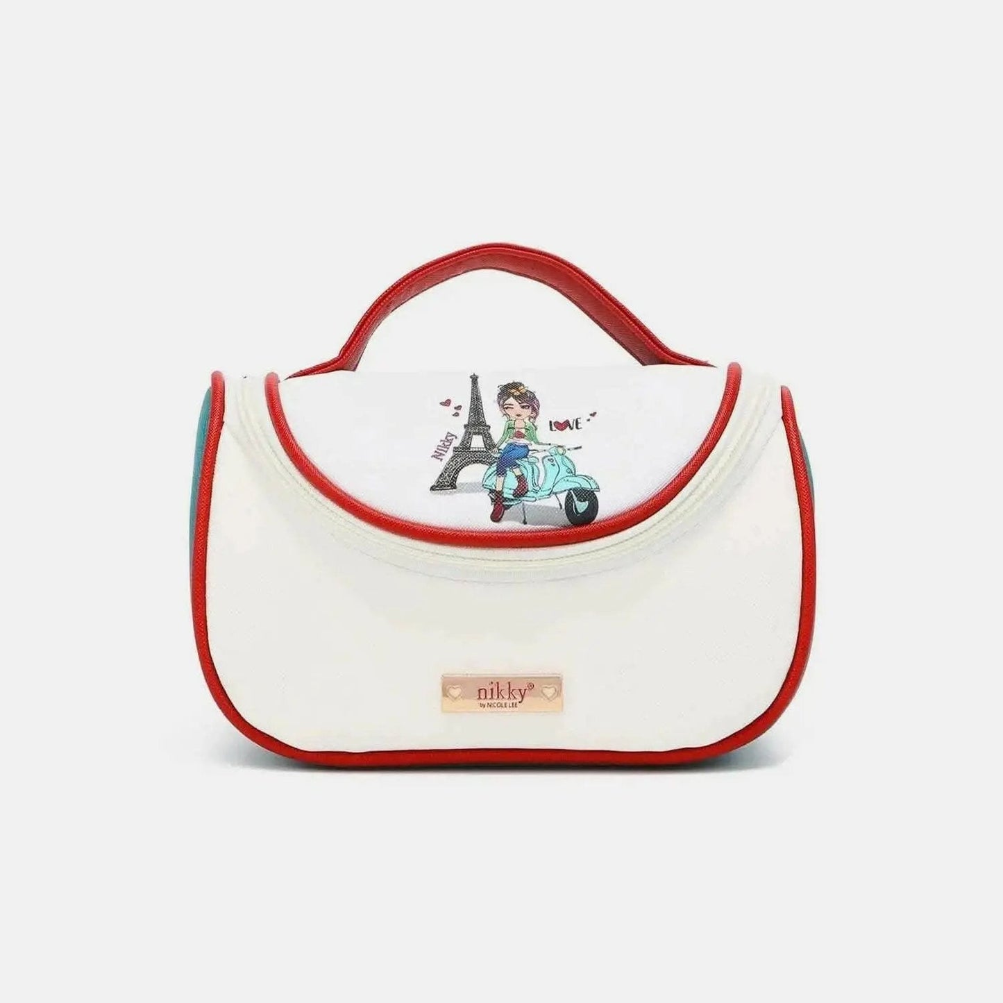 Trendsi Makeup Bag With Contrast Design — Portable Cosmetic Organizer